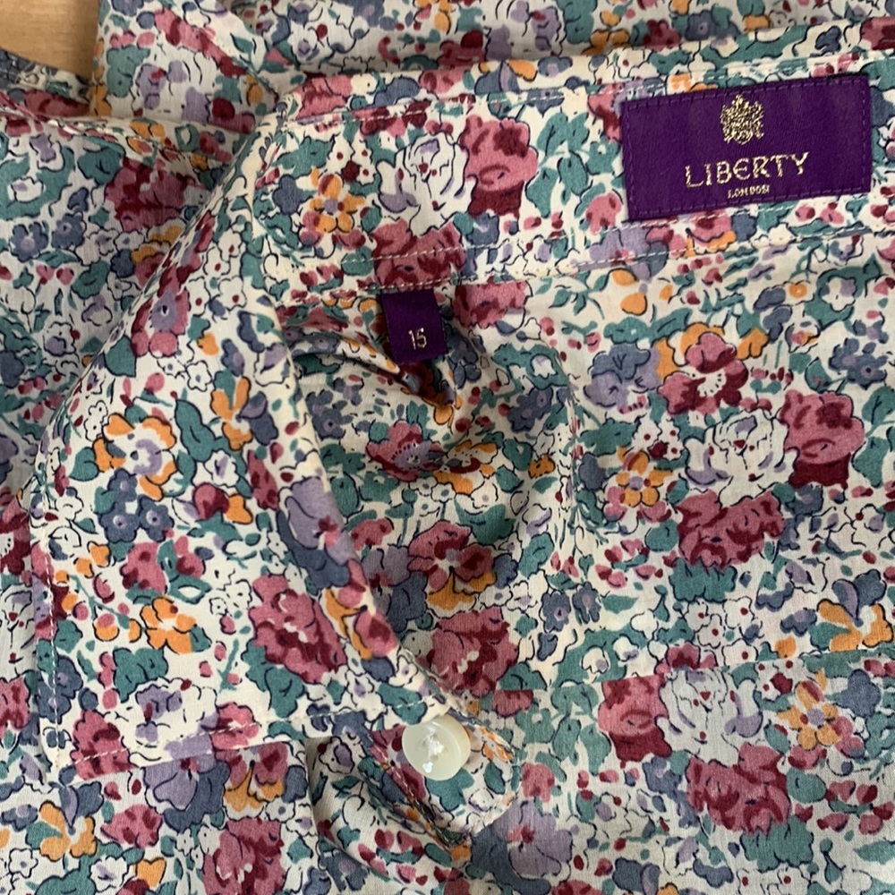 Liberty London men’s floral long sleeve shirt